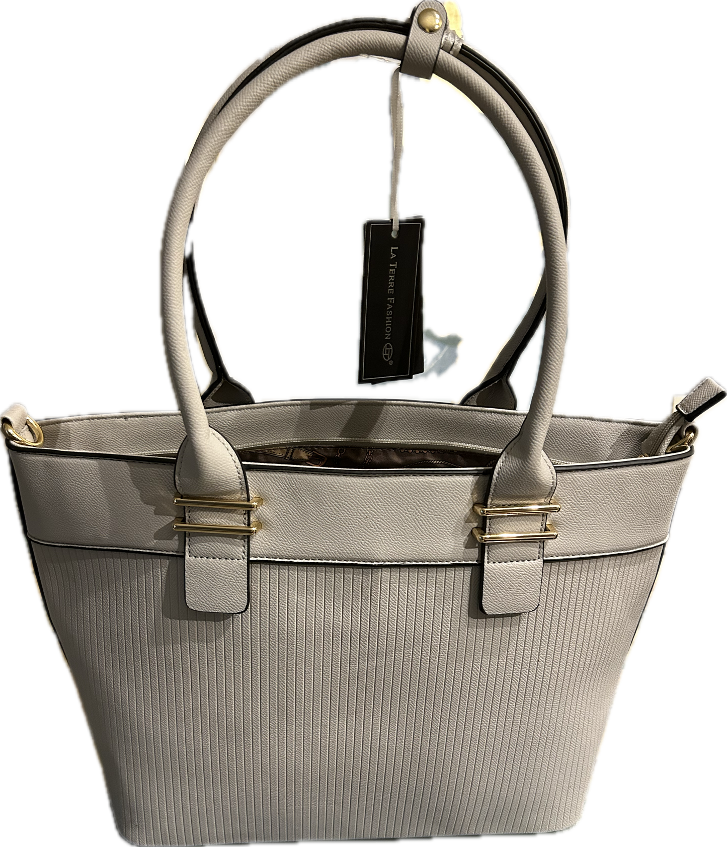 Shoulder Strap can be attached. Two inside zipper pockets.