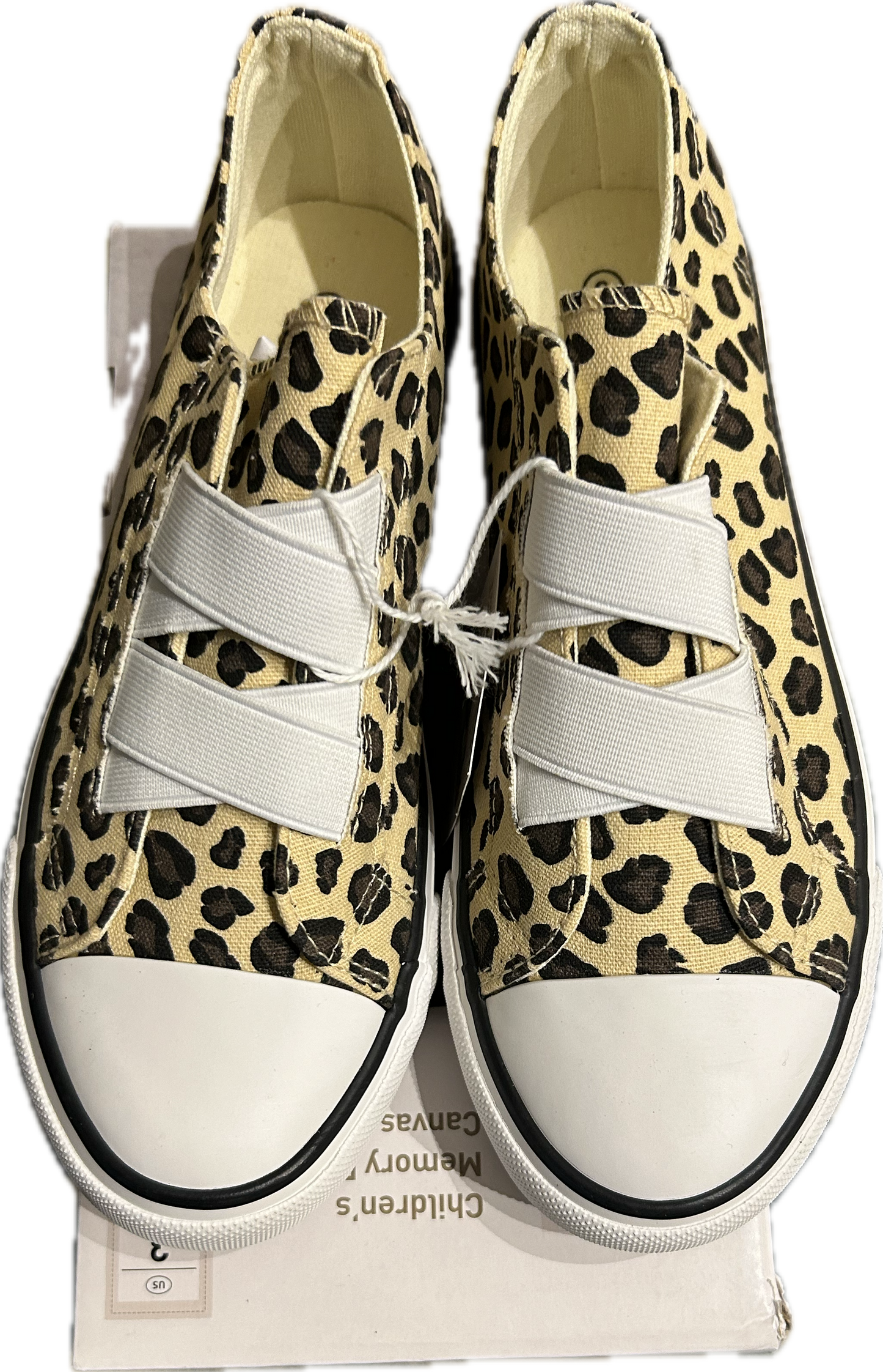 Memory Foam Insole Flexible Outsole Children's Memory Foam Canvas Slip Ons