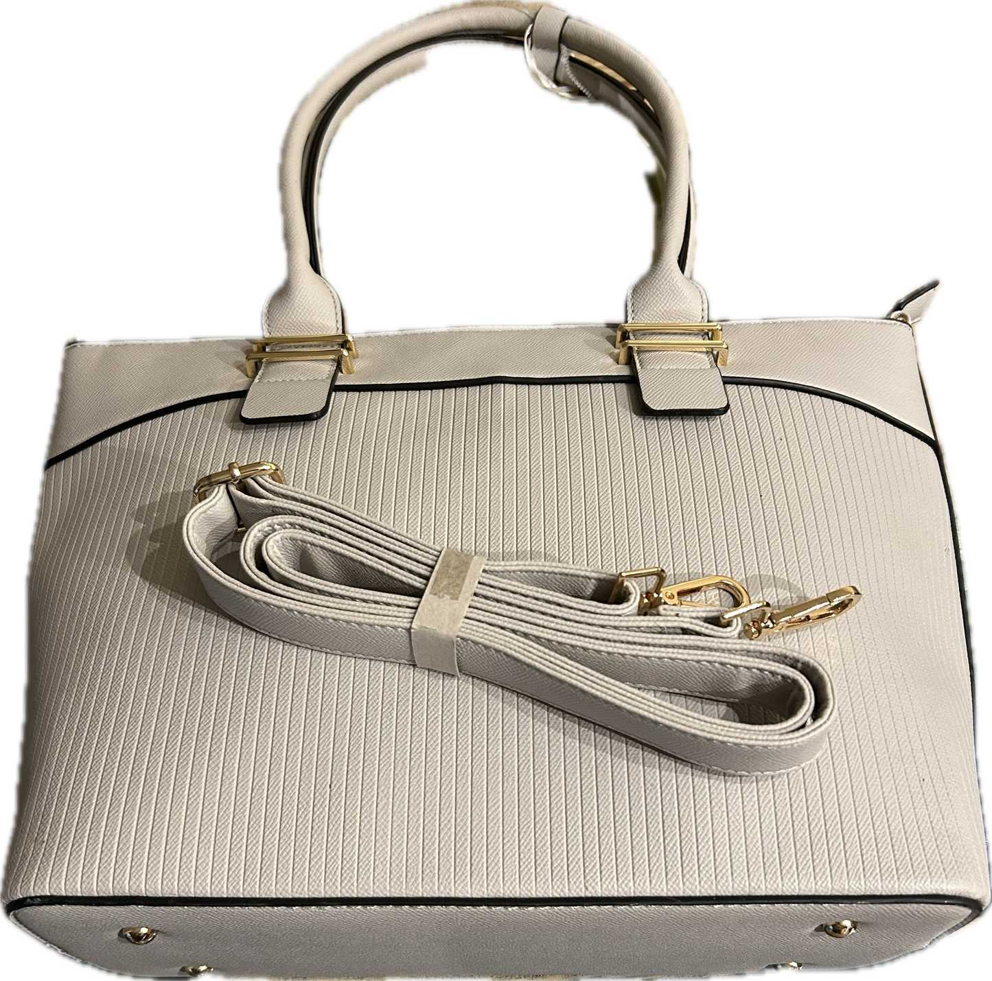 Shoulder Strap can be attached. Two inside zipper pockets.
