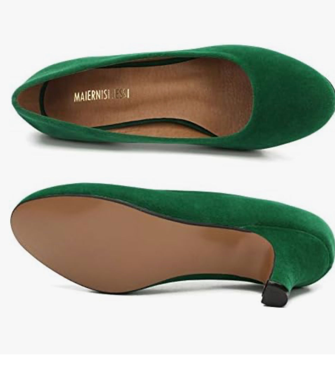 Women's Classic Round Toe Pump Kitten Low Heel Shoes