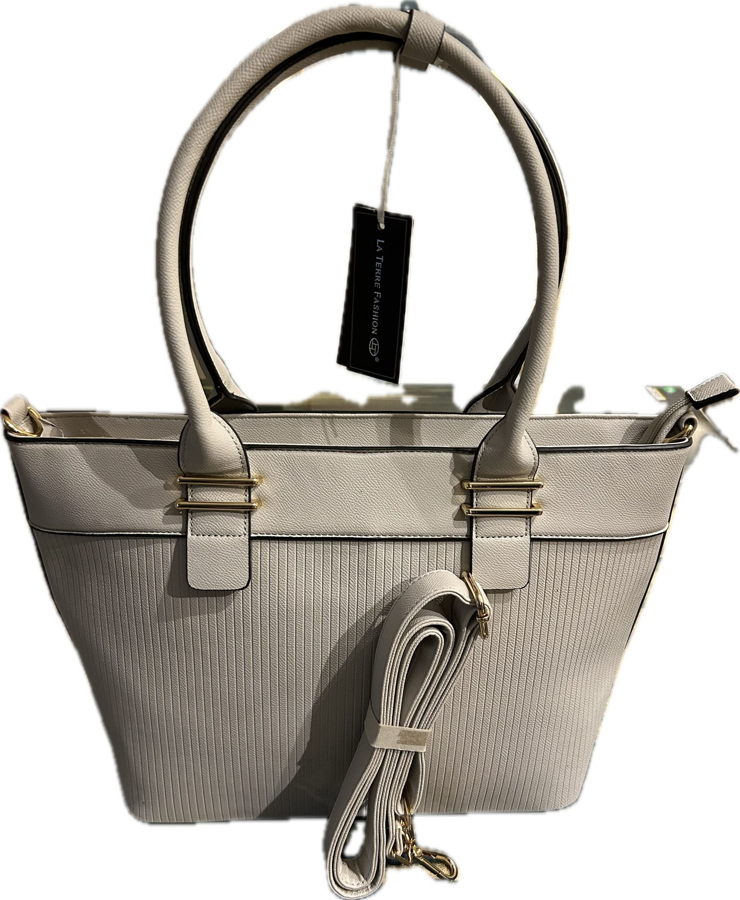 Shoulder Strap can be attached. Two inside zipper pockets.