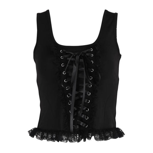 Knit Lace Evening Dress With Vest And Square Neck
